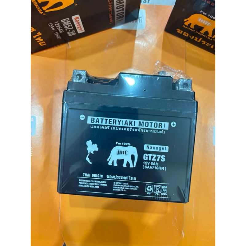 Aki Motor / Accu Kering / Batre GTZ7S Honda Vario / 150 / Suzuki Satria 150 FU