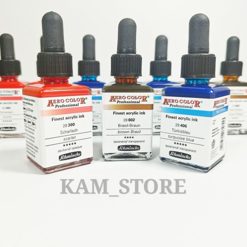 

Tinta Schminck / Tinta Kaligrafi warna warni / Calligraphy Ink 28ml Kotak