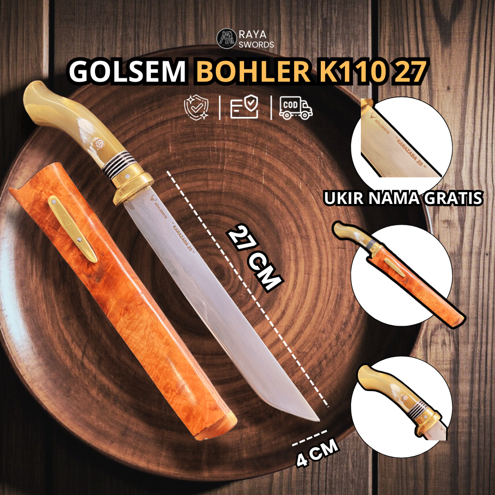 Rayaswords | Golsem Bohler K110 27cm Pisau Sembelih Sapi dan Kambing Kualitas Premium