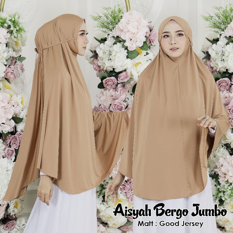 Hijab Syari Jilbab Instan Bergo Tali Aisyah Jumbo Jersey