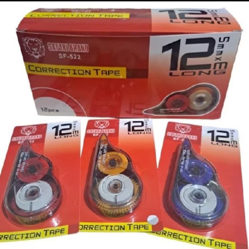

SF522-ECER) Correction Tape Stipo Tipe X Ex Kertas Pita 12m - Tipe X Trondol Safari Brand