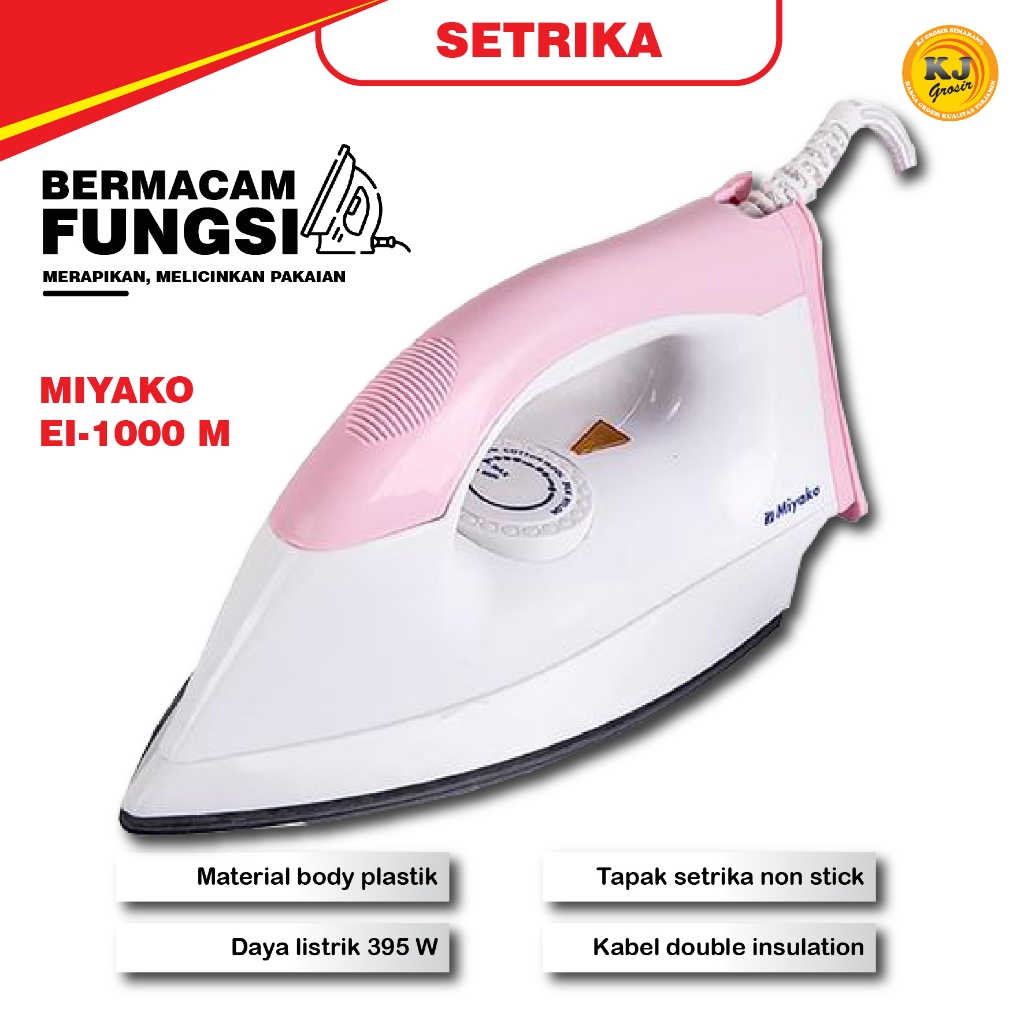 SETRIKA MIYAKO EI-1000 M / REKOMENDASI SETRIKA MIYAKO / SETRIKA MIYAKO MURAH BERKUALITAS