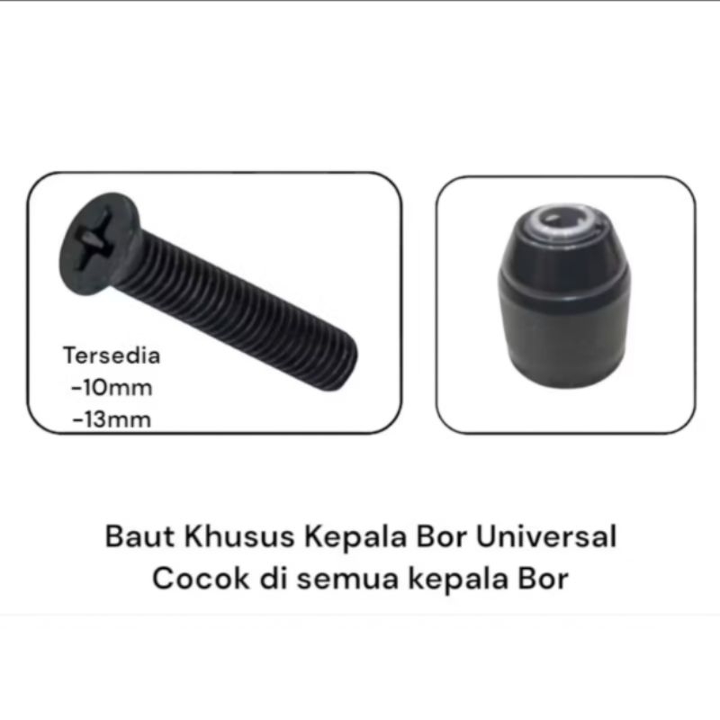 BAUT KHUSUS KEPALA BOR 10mm, 13mm UNIVERSAL COCOK UNTUK SEMUA MERK
