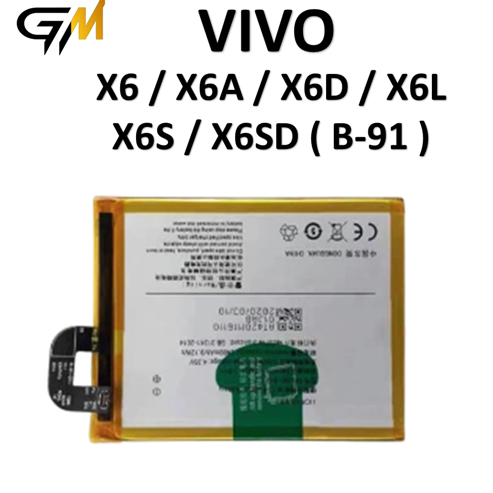 BATERAI VIVO B-91 VIVO X6 / X6A / X6L / X6S / X6SD BATRE BATRAI BATERAI ORIGINAL 100%