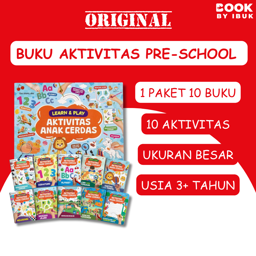 1 PAKET 10 BUKU, Learn & Play: Aktivitas Anak Cerdas, Buku Aktivitas Anak [Ziyad Books]