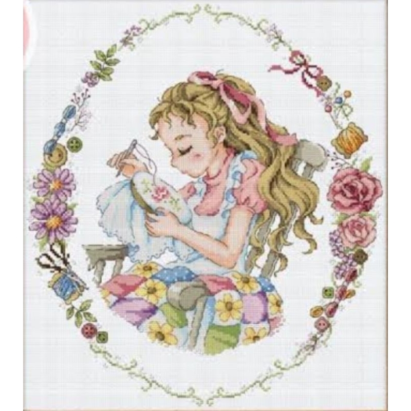 DIY PAKET KRISTIK WANITA MENYULAM TIME FOR MY SELF CROSS STITCH KIT 14CT