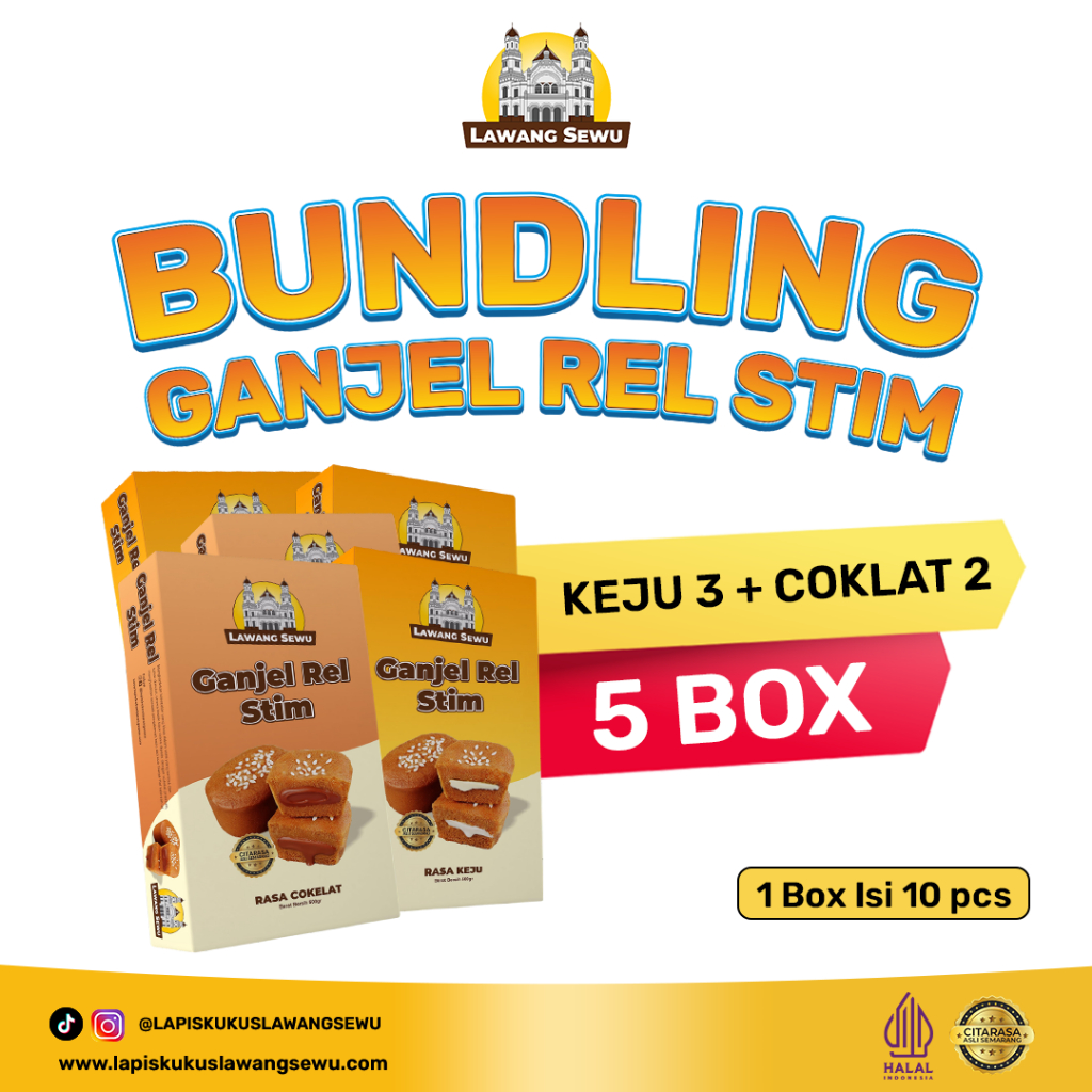 

Ganjel Rel Stim Keju 3 Box + Cokelat 2 Box