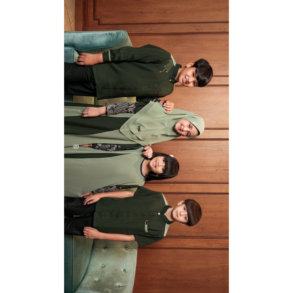 PUAN INDONESIA - Koko Kids Panjang Polos Dan Bordir Keluarga Budi Tersedia 6 Pilihan Warna