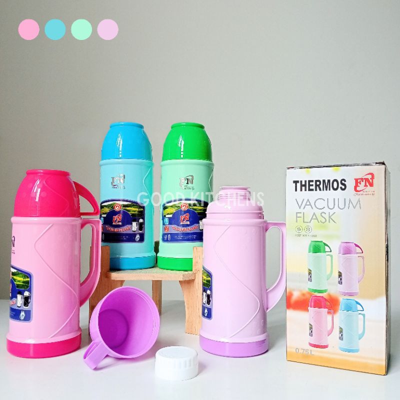 G198 TERMOS THERMOS TREMOS (BODY LEBIH TEBAL) TAHAN PANAS TERMOS ROMANCE TABUNG KACA BELING
