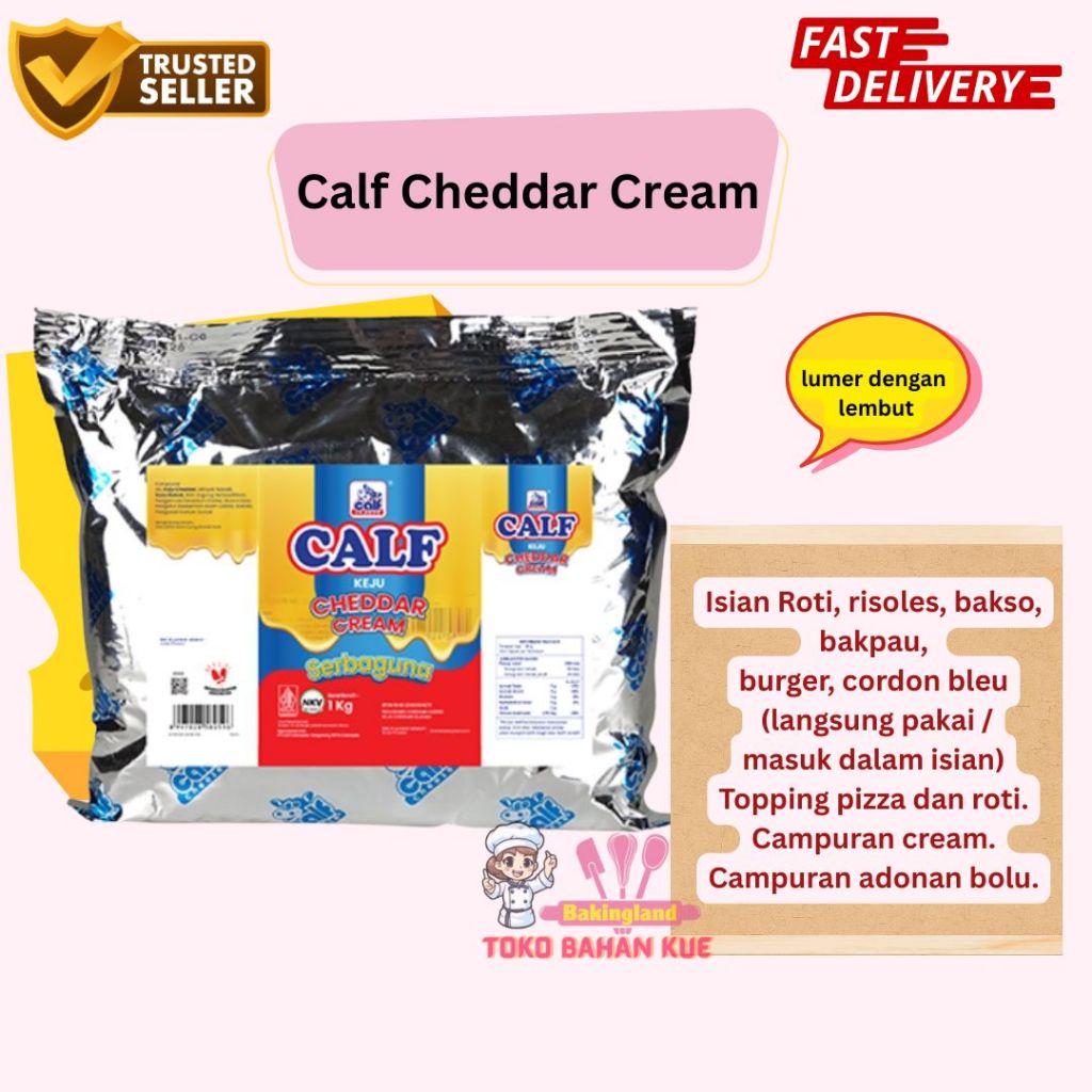 

Calf Cheddar Cream Serbaguna 1kg
