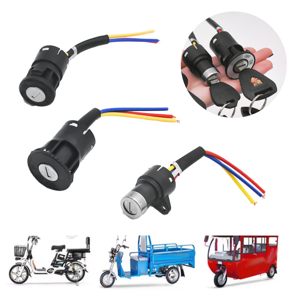 kunci sepeda listrik exotic 3 Kabel Kunci Kontak Key Scooter Sepeda Motor Skuter Listrik Universal S