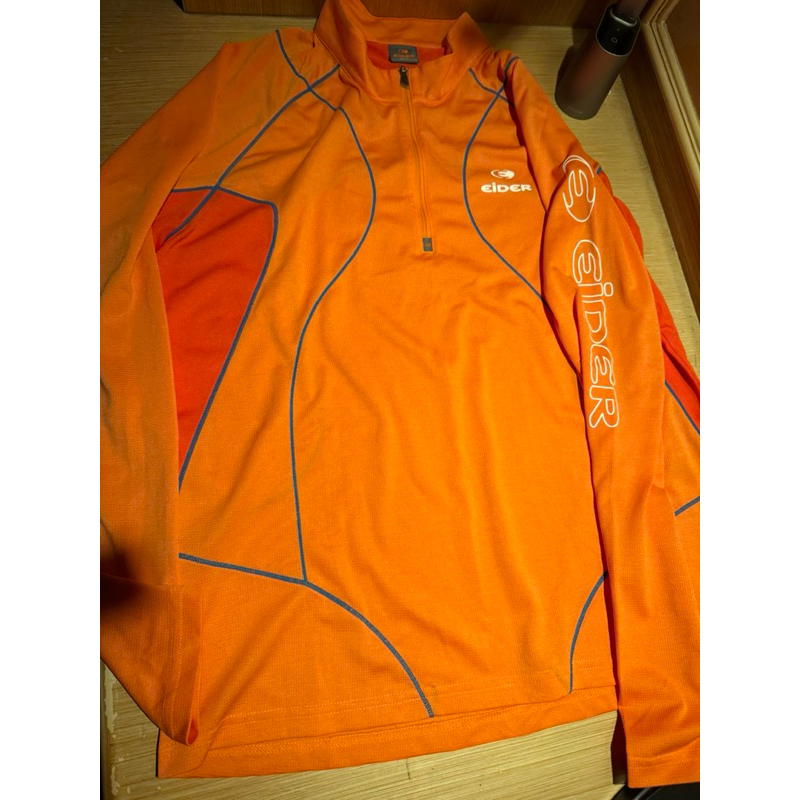 Kaos Eider Baselayer Orange Kaos Gunung Outdoor Hiking Trekking Kaos Olahraga Original 100%  #eider 