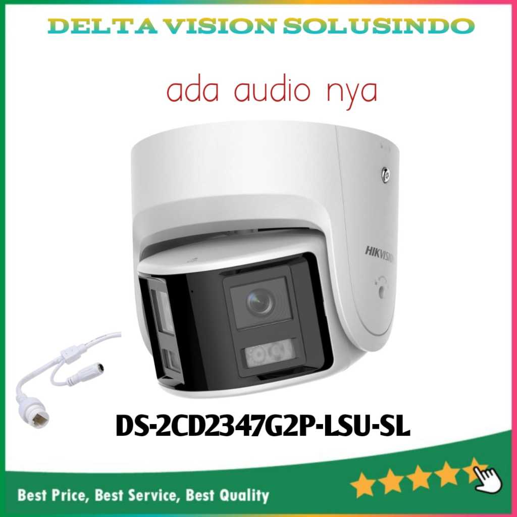 HIKVISION DS-2CD2347G2P-LSU/SL 4 MP Panoramic ColorVu Fixed Turret Network Camera