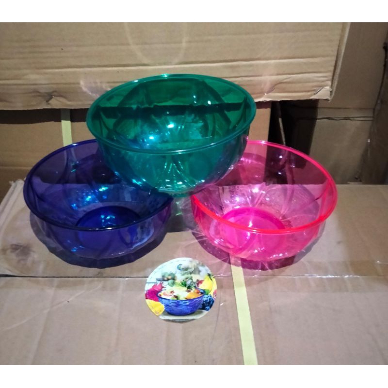 Mangkuk Kristal Bunga Yoyo Star Mangkuk Makan Bulat Plastik Mika Akrilik
