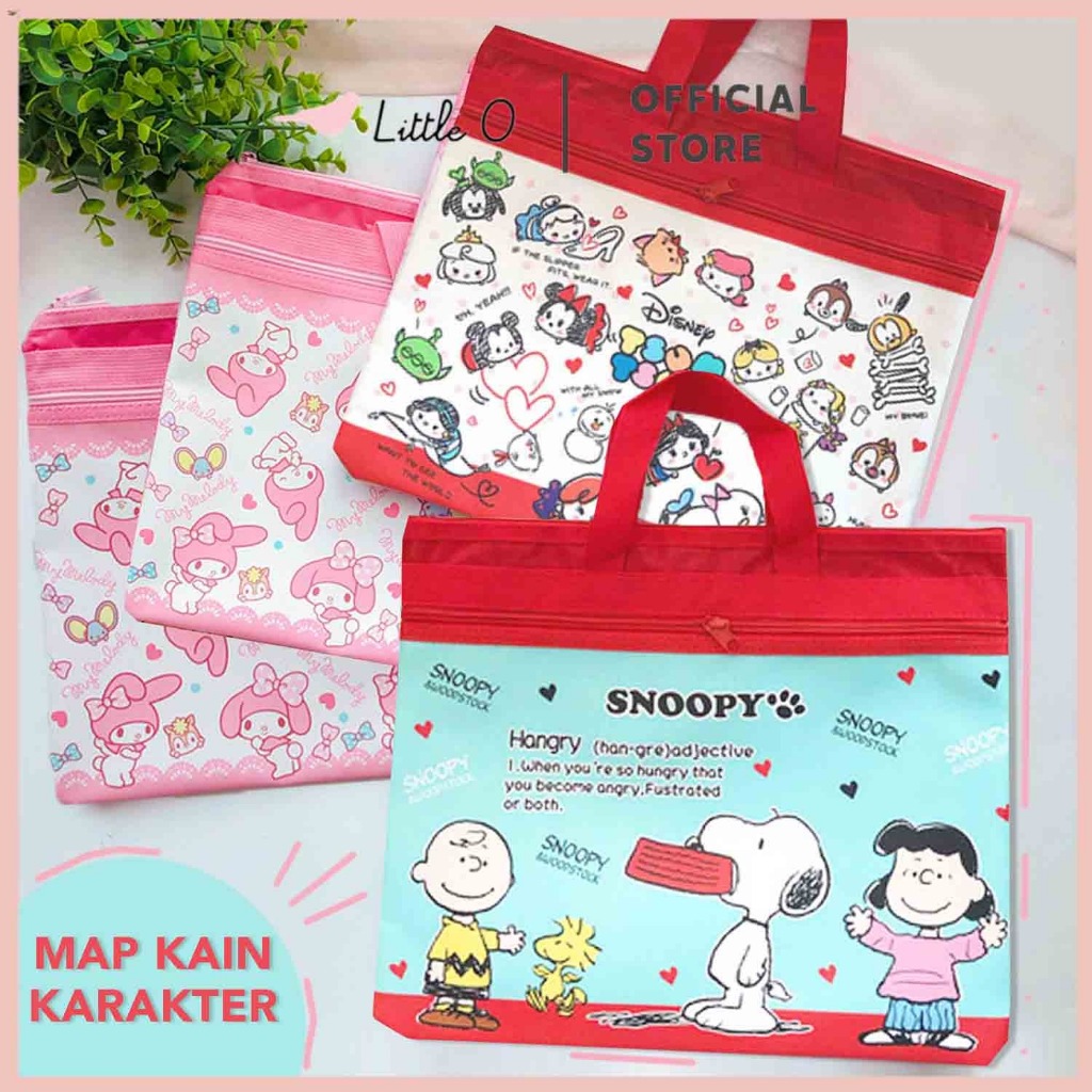 

F4 Tas Map Tas File Folder Hand Bag Tas Laptop Karakter TsumTsum Snoppy Sanri-o