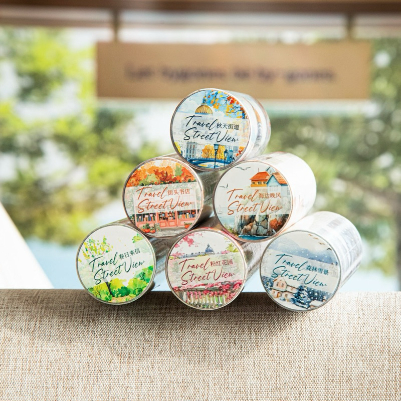 

(2BC) washi tape selotip transparan real solid full background kota city europe eropa town