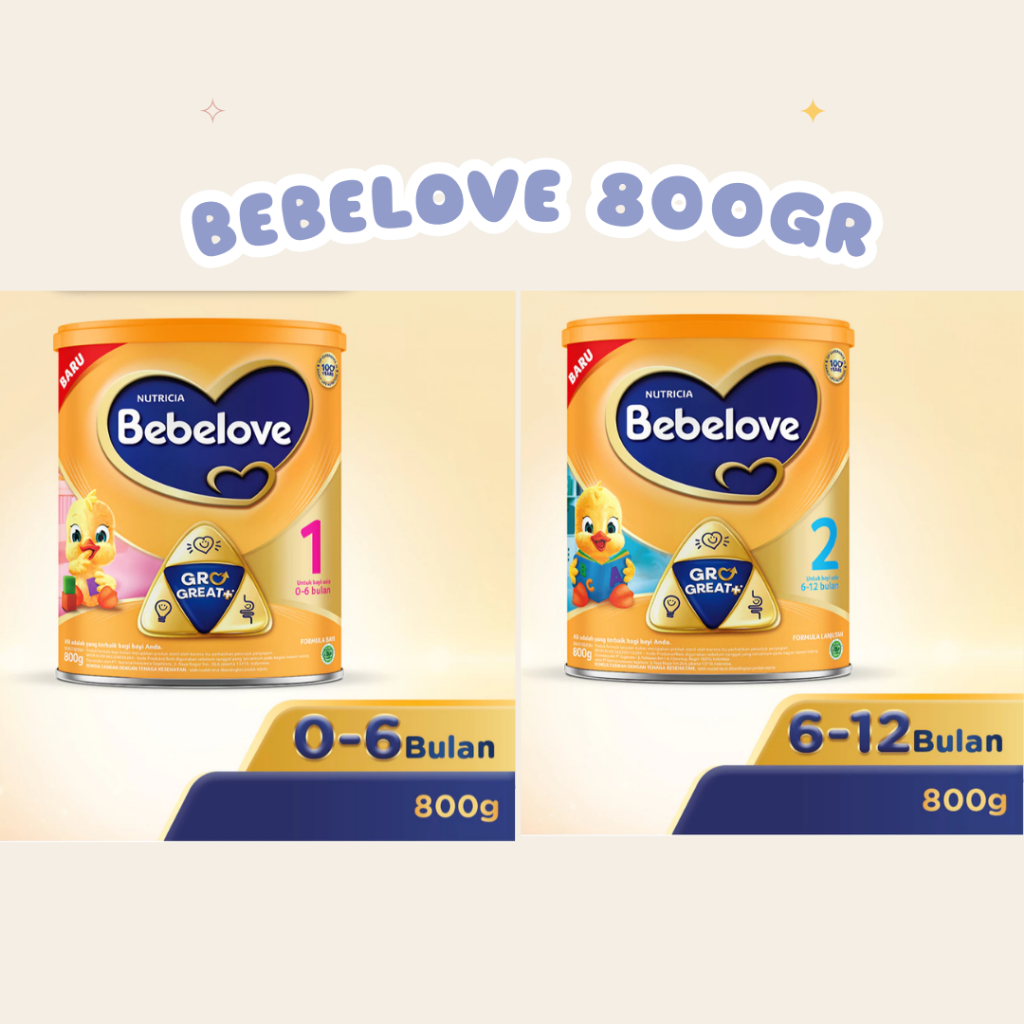 Bebelove 1 / Bebelove 2 Susu Formula Bayi Bubuk 800 gr (kemasan kaleng)