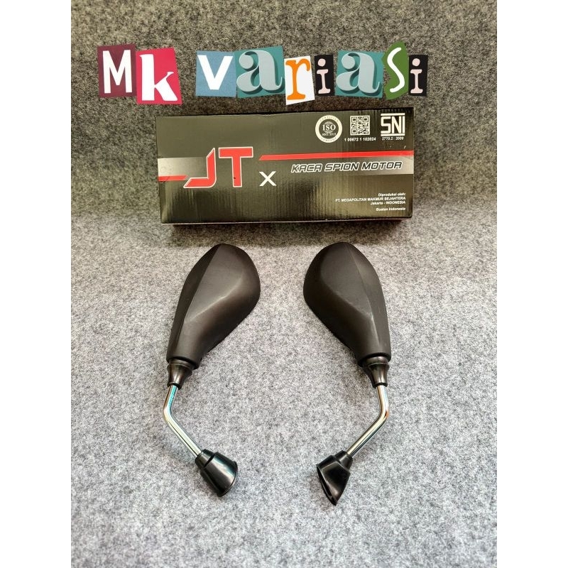 Spion model BMW tangkai chrom pendek universal