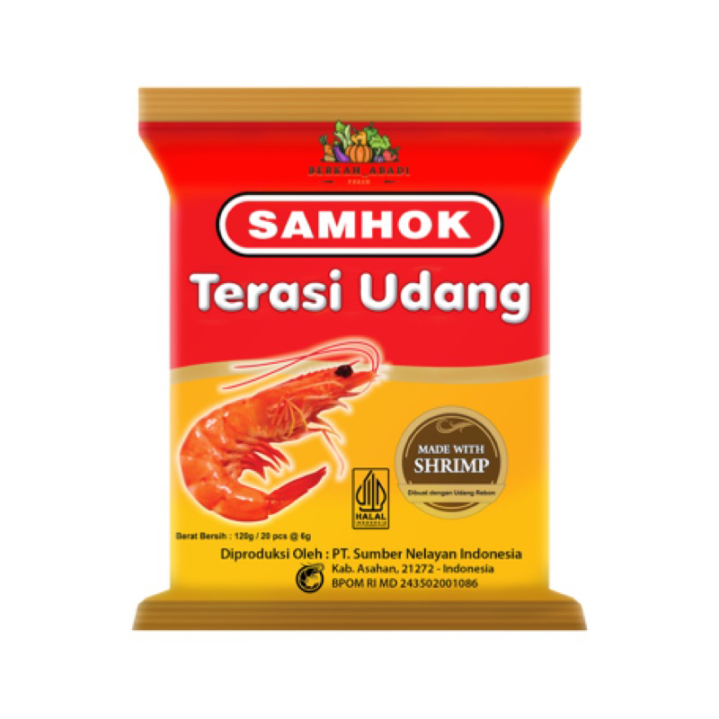 

TERASI UDANG SAMHOK MEDAN 1 PACK ISI 20 PCS / TERASI UDANG TERMURAH