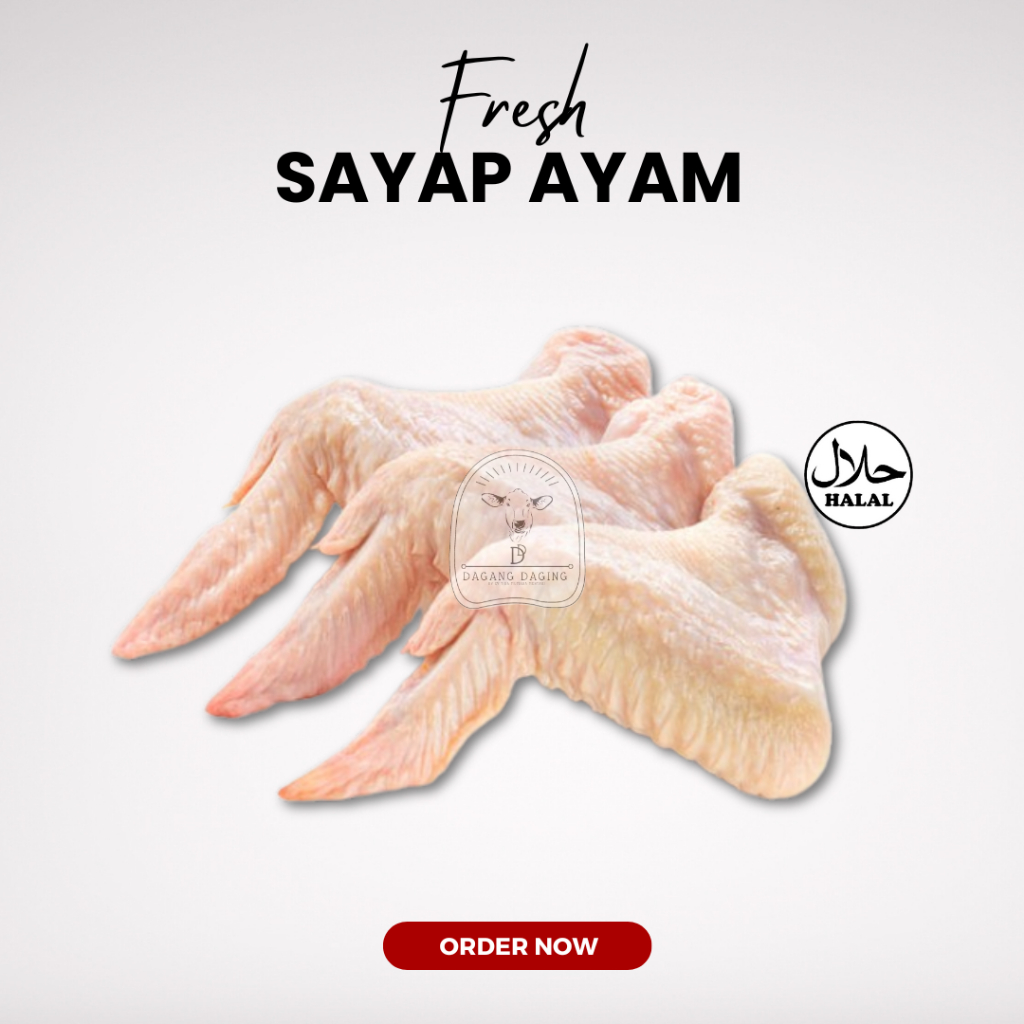 

Sayap Ayam Utuh / Whole Chicken WIngs Fresh Halal 500gr
