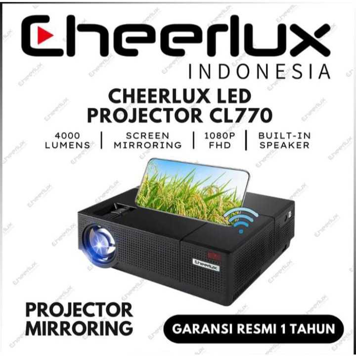 CHEERLUX INDONESIA | PROYEKTOR PRESENTASI CL770 WIFI 4000 LUMENS TANPA TV TUNER 1080P FULL HD / Proy