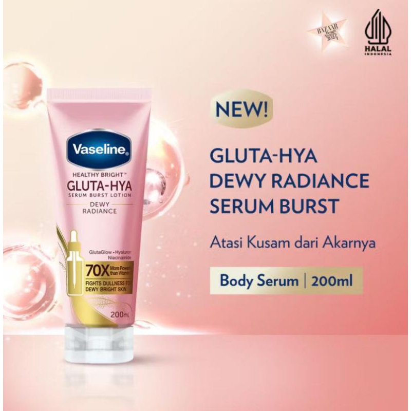 Vaseline Gluta-Hya Serum Lotion Dewi Radiance 70X 330ml Pink