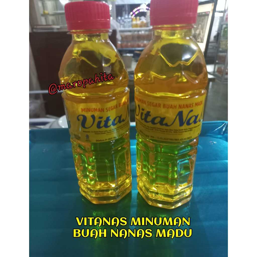 Vitanas Minuman Buah Nanas Madu Asli 100% Kemasan Botol 330ml