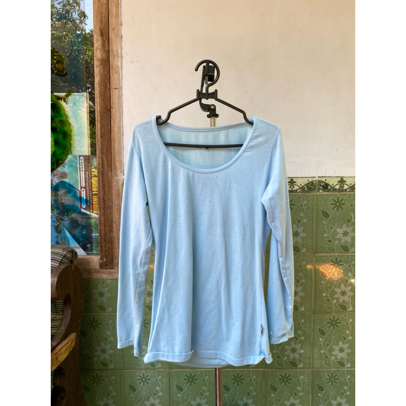 Manset Lengan Panjang Wanita Kerah Oblong / Manset Dalaman Wanita Bahan Kaos/ Manset Kaos