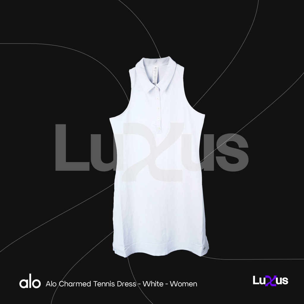 Alo Yoga Charmed Tennis Dress White