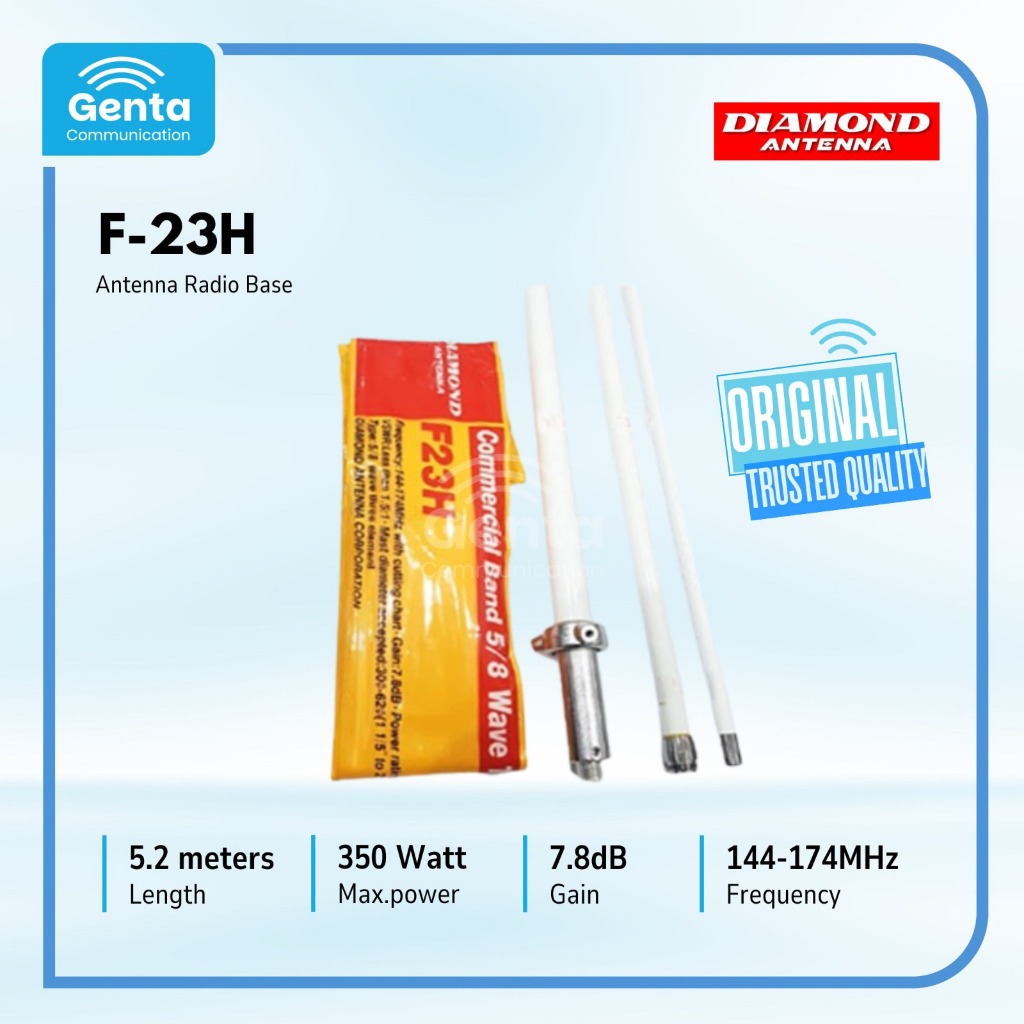 ANTENA DIAMOND F-23H / F23H / F 23H ANTENA BASE STATION RIG VHF 144-174MHz ORIGINAL BARU TERMURAH KU