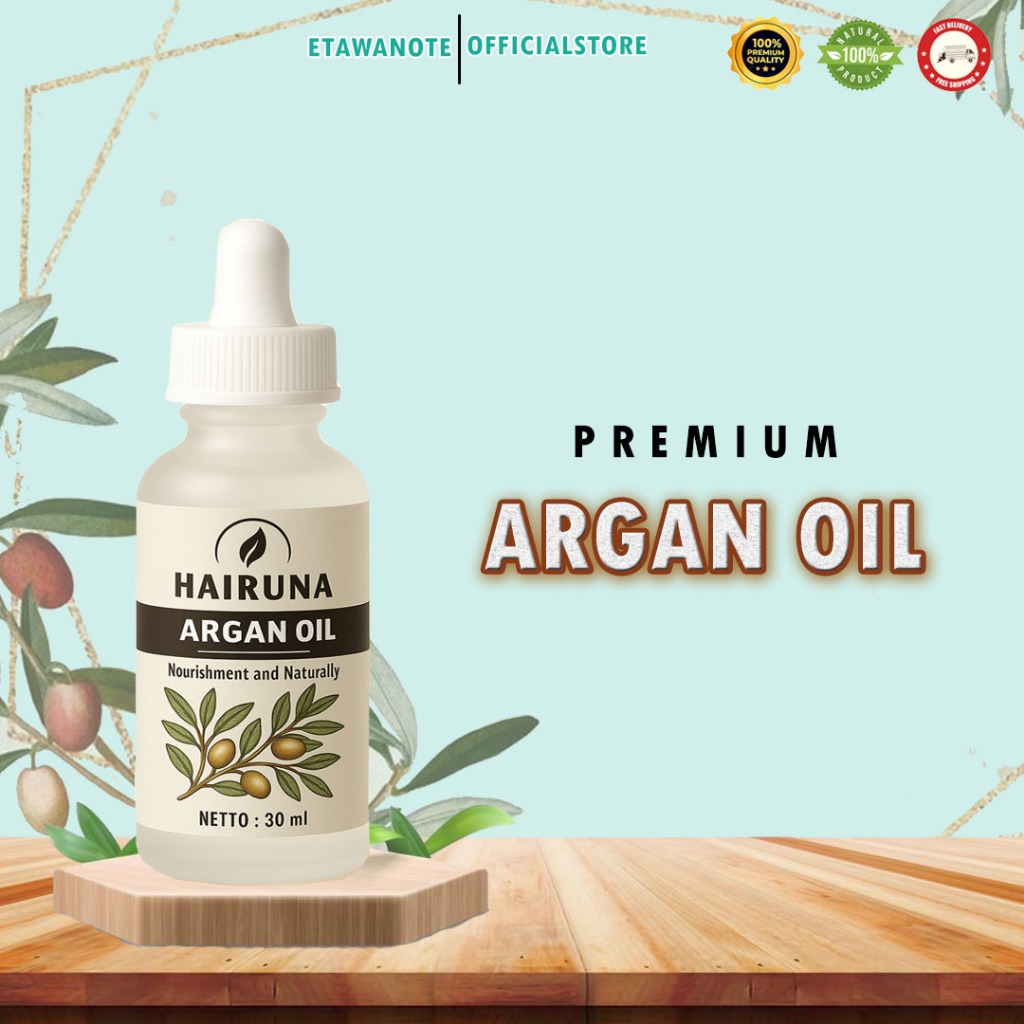 Argan Oil 30ml Minyak Argan Alami untuk Rambut & Kulit Hairuna