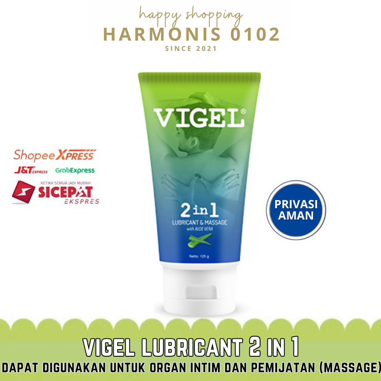 Vigel Lubricant Gel & Massage Gel 2in1 125gr Pelumas Ms V - Pelumas Pijat Pelicin Pria Wanita