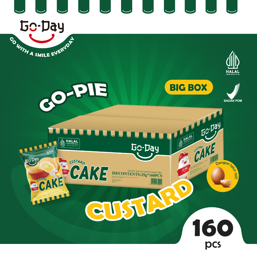 

Go-Day Go-Pie Custard Cake 1 Dus Isi 160 Pcs