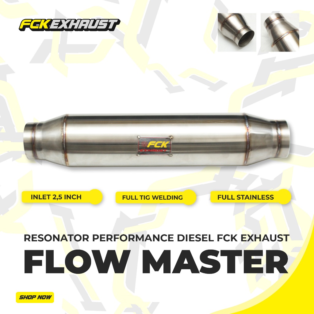 RESONATOR FLOW MASTER DIESEL FCK EXHAUST KNALPOT MOBIL