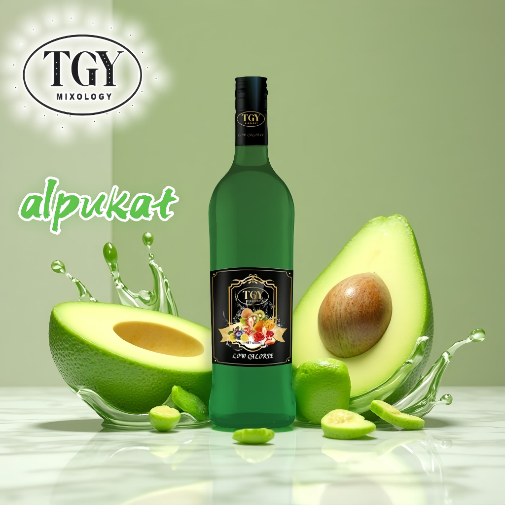 

TGY MIXOLOGY Sirup Cair Konsentrat Minuman Alpukat - HALAL -750 mL - Avocado Syrup