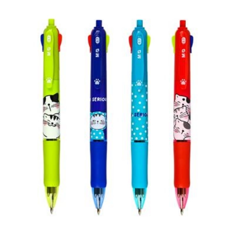 

[1 PCS] BALLPOINT 4 WARNA ABP803S6 0.7 TIP M&G / PENA 4 IN 1 MG 4 COLOR SO MANY CATS