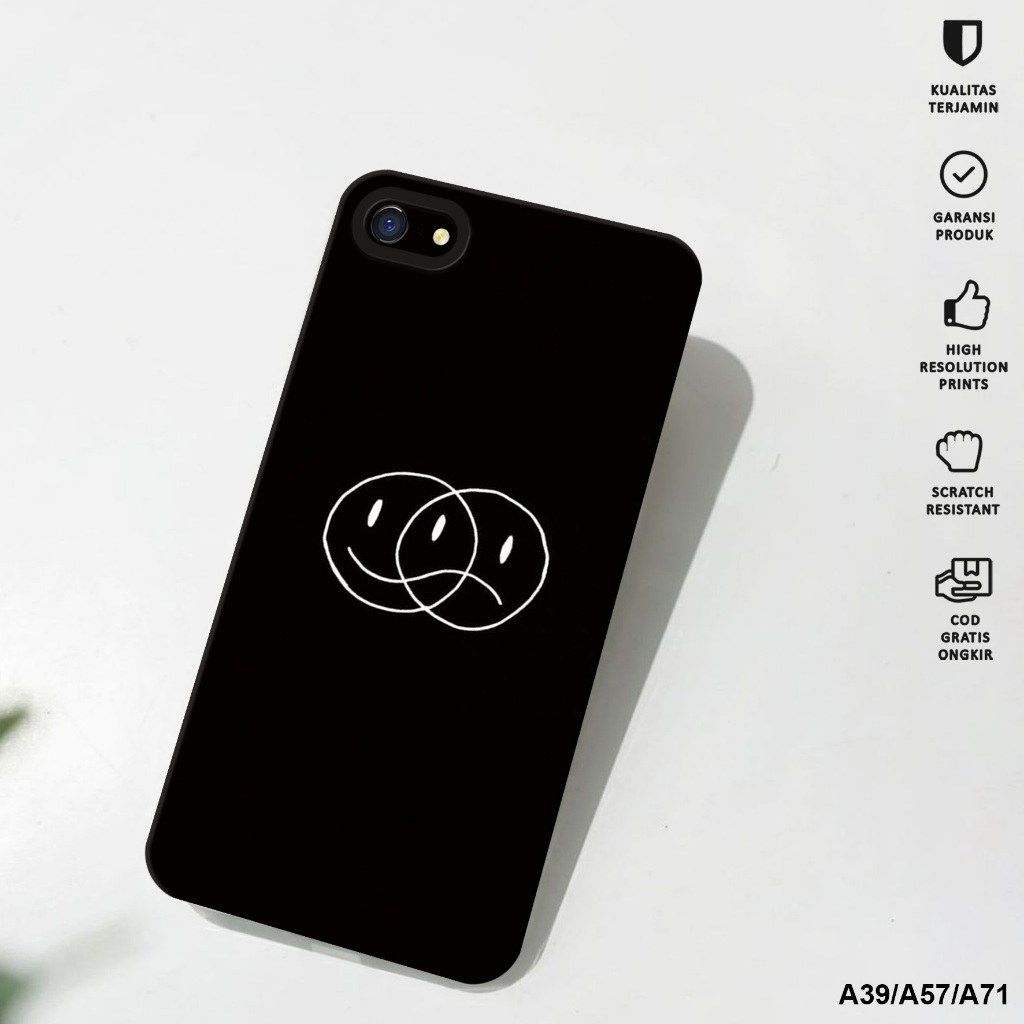 CASE OPPO A39/OPPO A57 - Softcase OPPO A39/OPPO A57 Motif Black Wallpaper - Case Pro Camera - Case H