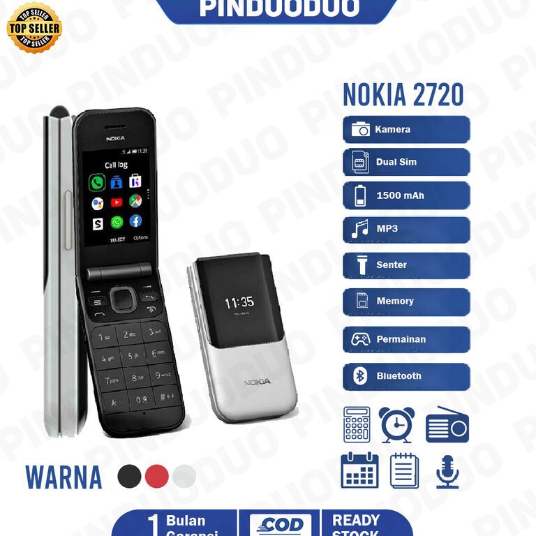 KODE C15J NOKIA 272 FLIP DUAL SIM GARANSI HP JADUL