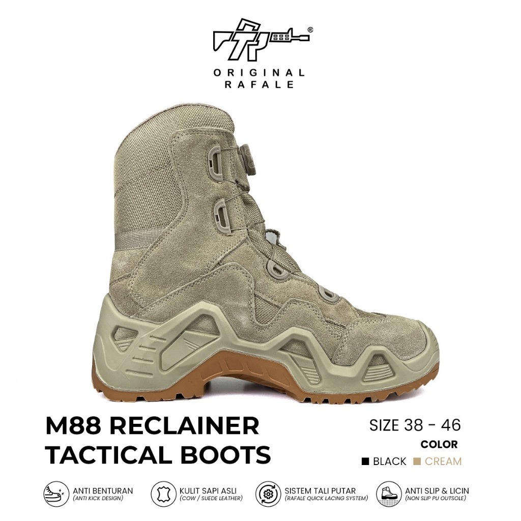 Tactical Rafale Model Sepatu Tactical Model Rafale M88 dengan Sistem Tali Putar untuk PDL Sepatu Tac