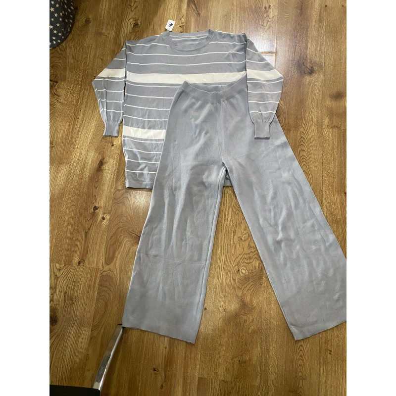 setelan rajut garis import/setelan import