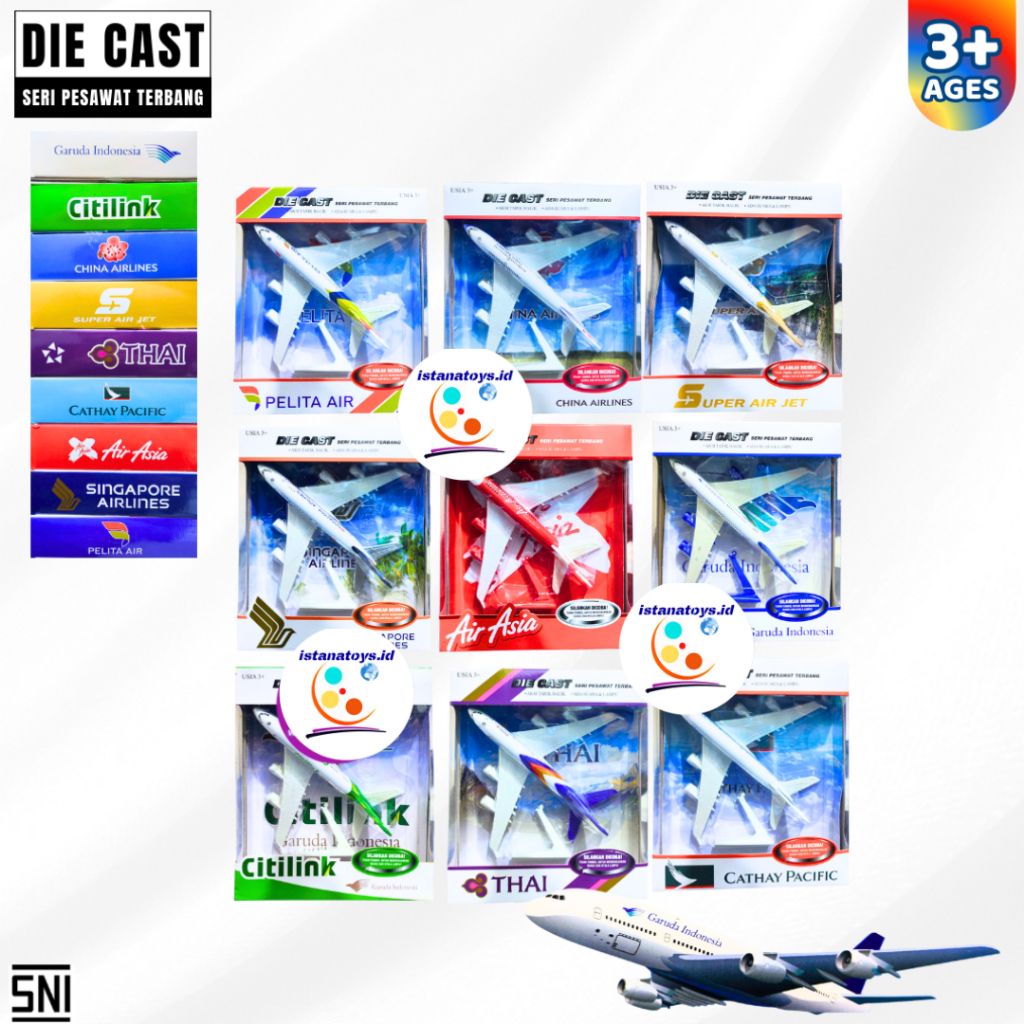 ID Mainan Diecast Pesawat Terbang No.A380-2 - Pelita Air
