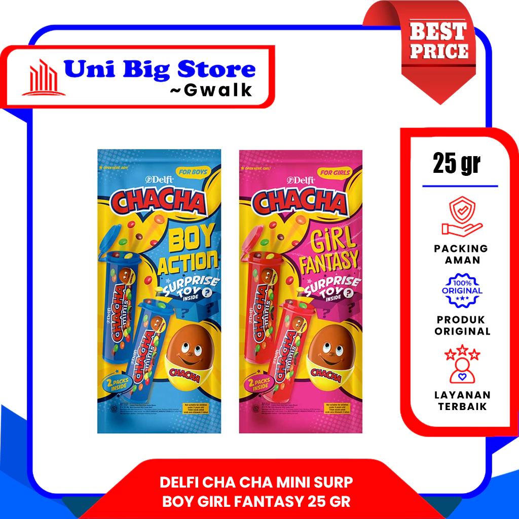 

DELFI CHA CHA CHACHA MINI SURPRISE TOYS BOY ACTION & GIRL FANTASY - 25 GR
