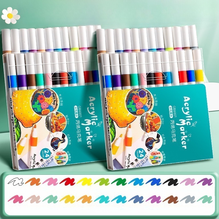 

Ready StockPen Akrilik Marker Warna Cepat Kering Tahan Air Pena cat air buram dan dapat ditumpuk KODE O6Y3