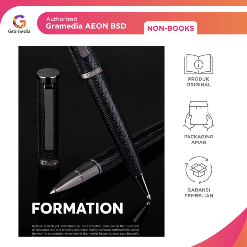 

HUGO BOSS BALLPOINT FORMATION HERRINGBONE GUN