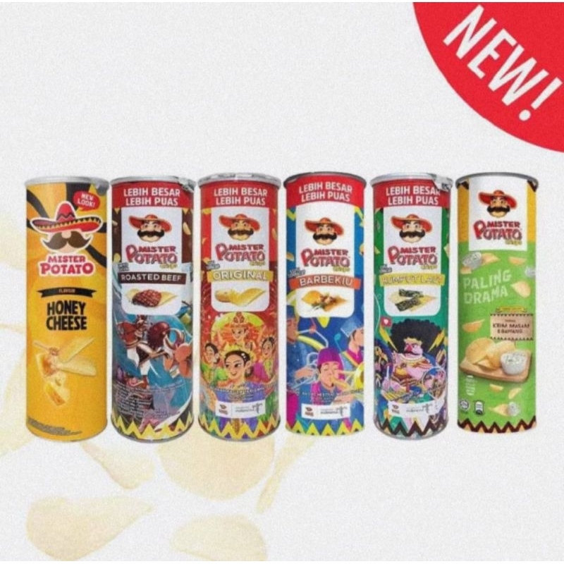 

Mister Potato 80 gram, Potato Kripik Kentang All Varian