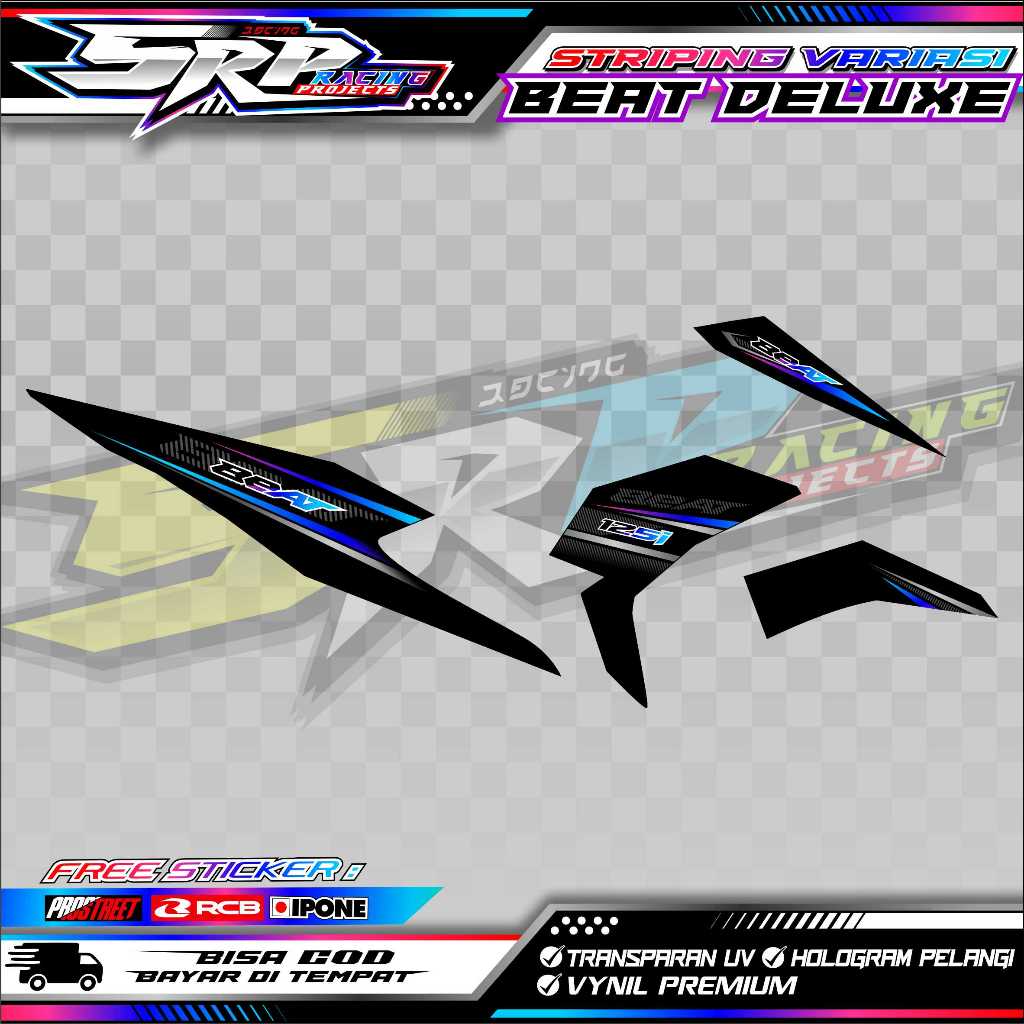 STRIPING VARIASI HONDA BEAT DELUXE / STICKER LIST MOTOR HONDA BEAT DELUXE