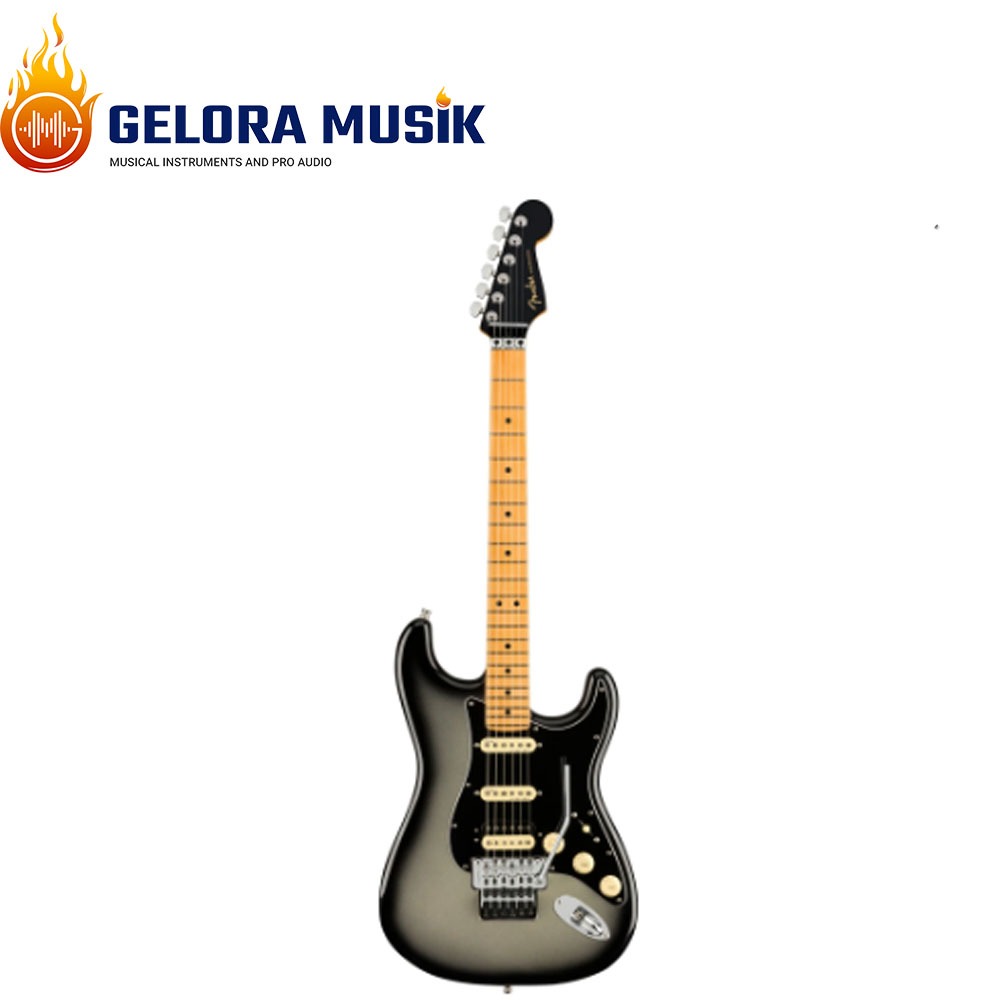 Gitar Elektrik Fender American Ultra Luxe Stratocaster Floyd Rose HSS, Maple FB, Silverburst