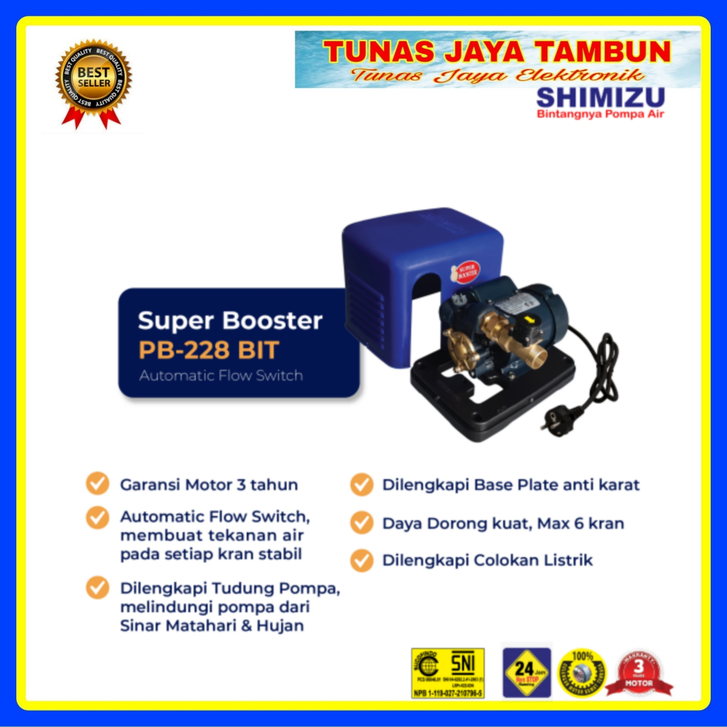 POMPA AIR SHIMIZU PB 228 BIT / SHIMIZU POMPA AIR BOOSTER 228 BIT / SHIMIZU POMPA AIR DORONG PB-228 B
