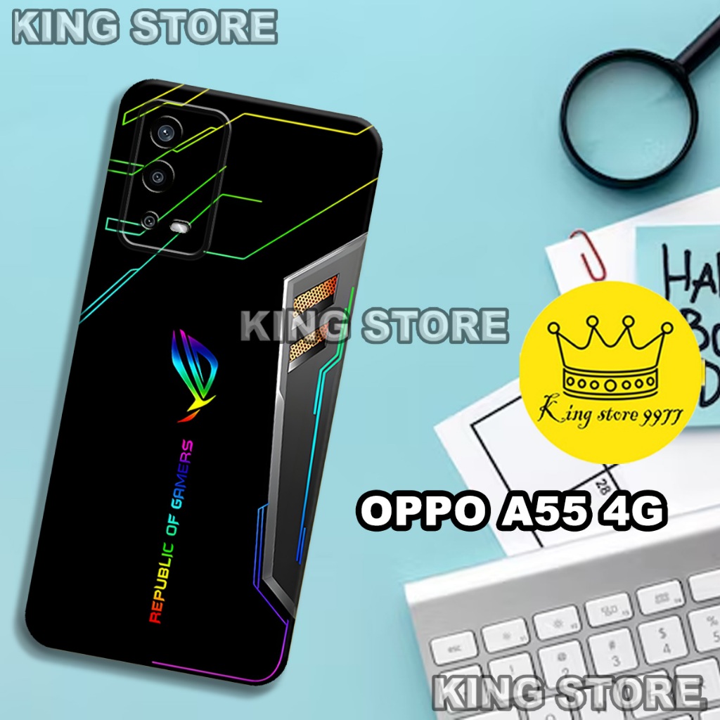 (KS21)  Softcase karet untuk OPPO A55 Motif gambar karakter Cowok/casing OPPO A55 terbaru/kesing hp/