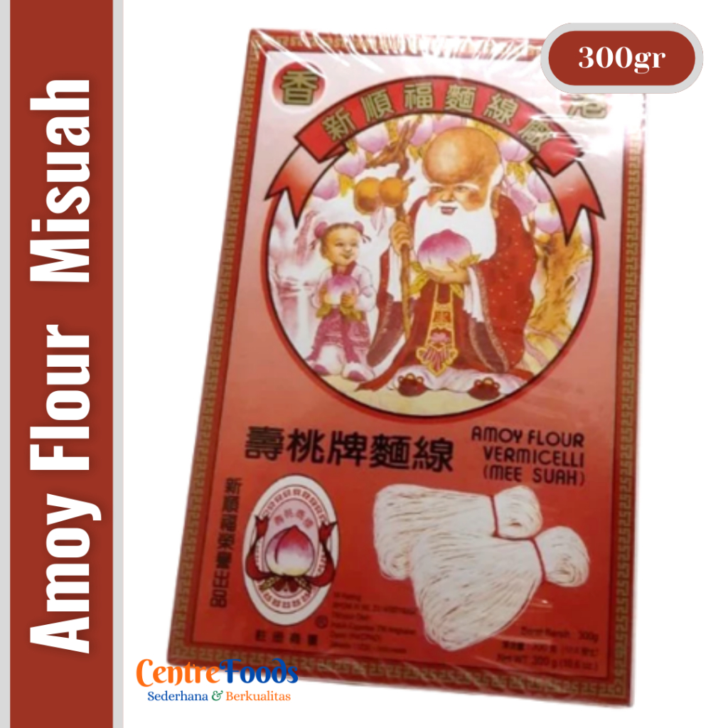 

Mie Tipis Halus Orang Tua Panjang Umur Misuah - Amoy Flour Vermicelli Mee Suah | 300gr [ Harga Per BKS ]